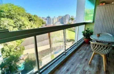 Apartamento com varanda ampla, 2 qaurtos, lazer completo, 1 vaga, 93m² por r$ 750.000,00 - santa rosa - niterói/rj