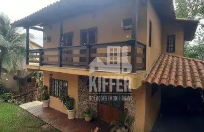 Casa duplex com 3 quartos, sendo 1 suíte, 198m², piscina, sauna, churrasqueira, garagem para 4 carros por r$ 890.000,00 - serra grande - niterói/rj