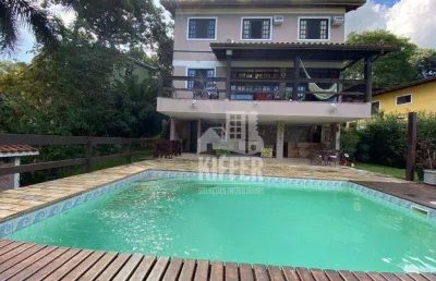Casa com piscina em condomínio fechado – vista espetacular, 3 quartos, 585m² – itaipu, niterói