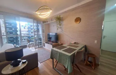 Apartamento com 1 dormitório à venda, 65 m² por r$ 520.000 - boqueirão - santos/sp..