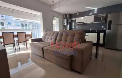 Apartamento para alugar, 57 m² por r$ 6.200,00/mês - gonzaga - santos/sp