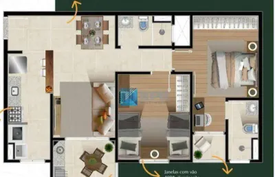 Apartamento à venda com 2 dormitórios, 66 m² - centro - jacareí/sp