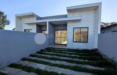 Casa com 2 quartos, área gourmet e 2 vagas de garagem, santa terezinha - pr