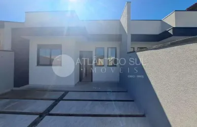 Casa nova com 3 quartos, balneário shangrila, pontal do parana - pr