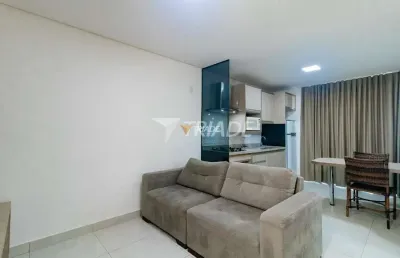 Edificio trend office home, apartamento com 46 m², flat mobiliado a venda no jardim goiás