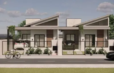 Casa à venda em tijucas, bosque da mata, com 3 quartos, 107m²