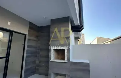 Sobrado novo à venda: 3 dorm (1 suíte), passagem lateral no aririu!!