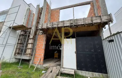Casa em obra à venda: 3 dorm (1 suíte) + escritório no brisas - biguaçu