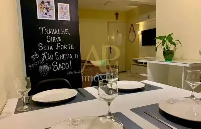 Apartamento semimobiliado à venda com 2 dormitórios no floresta/sj