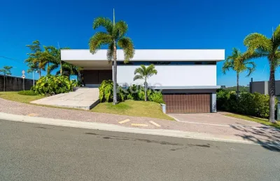 Casa em condomínio fechado com 5 quartos à venda na estrada municipal adelina segantini cerqueira leite, 1000, loteamento mont blanc residence, campinas, 491 m2 por r$ 4.500.000