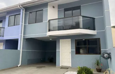 Sobrado semimobiliado em condomínio no centro de são josé dos pinhais
