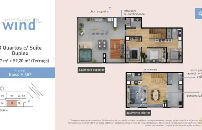 Wind urban habitat - apartamento à venda no bairro santa felicidade - curitiba/pr