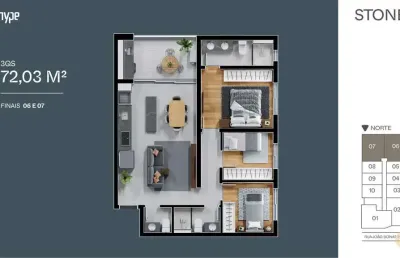 Stone urban habitat - apartamento à venda no bairro novo mundo - curitiba/pr