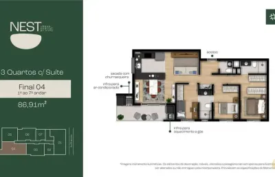 Nest urban habitat - apartamento à venda no bairro tingui - curitiba/pr