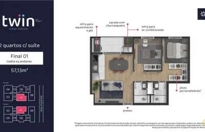 Twin urban habitat - apartamento à venda no bairro portão - curitiba/pr