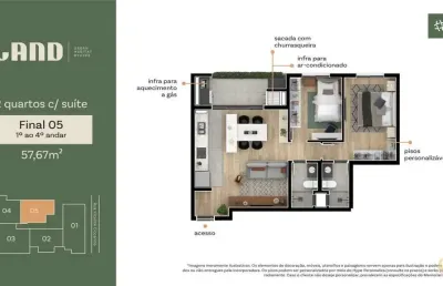 Land urban habitat - apartamento à venda no bairro boa vista - curitiba/pr