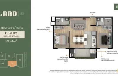 Land urban habitat - apartamento à venda no bairro boa vista - curitiba/pr