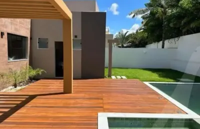 Casa para venda com 4 quartos e 4 suíte e piscina no alphaville litoral norte 1