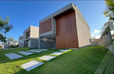 Casa com 4 suíte em condomínio fechado em alphaville litoral norte 2 com piscina para venda