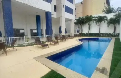 Apartamento cobertura duplex com 3 quartos e 3 suítes 2 vagas de garagens para venda em lauro de freitas mobiliado com total infraestrutura