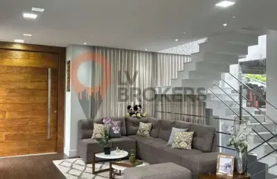 Casa de luxo em condomínio na cidade parquelandia, mogi das cruzes-sp: 5 quartos, 4 suítes, 3 salas, 5 banheiros.