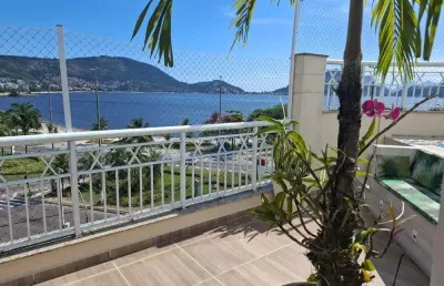 'linda cobertura duplex, com 3 quartos, piscina e com vista para o mar e montanha em são francisco