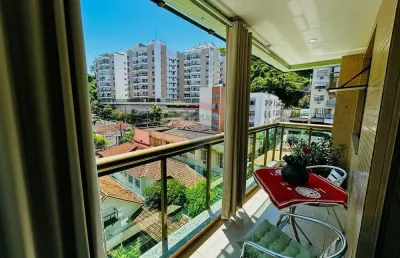 Único apartamento 3 quartos no ingá com varanda e lazer completo