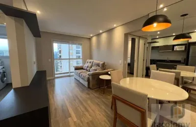 Apartamento mobiliado com 1 dormitório para alugar, 50 m² por r$ 4.885/mês - edifício hit - alphaville -barueri/sp