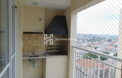 Apartamento de 70m² com 02 dormitórios, 01 suite, varanda gourmet e 01 vaga no bairro fundação - scs