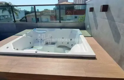 Cobertura á venda no bairro valparaíso em santo andré com 150m² - semi mobiliada