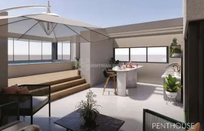 Lançamento cobertura penthouse na planta com 3 suítes 2 ou 3 vagas + depósito a venda no barcelona