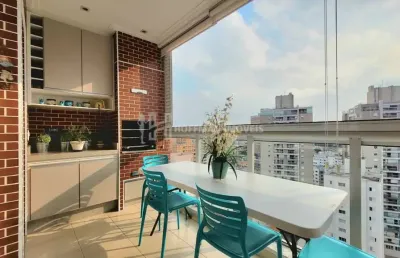 Apartamento com 3 dormitórios 1 suíte 2 vagas com sacada gourmet a venda no santa paula scs