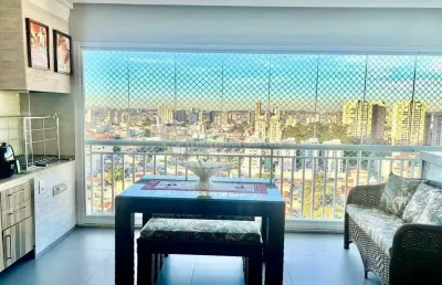 Apartamento com 3 dormitórios 1 suíte 2 vagas sacada gourmet, andar alto a venda boa vista scs