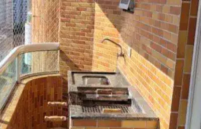 Apartamento para venda em praia grande, canto do forte, 1 dormitório, 1 banheiro, 1 vaga