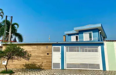 Sobrado para venda em praia grande, solemar, 4 dormitórios, 4 suítes, 1 banheiro, 4 vagas