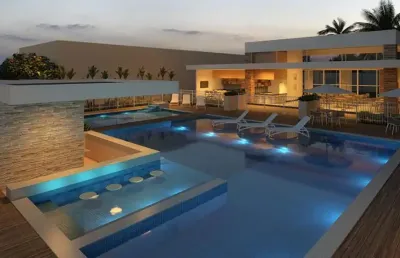 Alugo apartamento no condomínio unique living club em candeias  2 quartos  suíte  wc social  varanda  com móveis planejados na cozinha e cooktop   valor: 2.200  taxas inclusas  paga água e gás energia