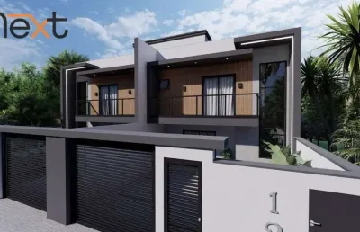 Sobrado de alto padrão em itajuba, barra velha: 3 quartos, suíte com closet e garagem!