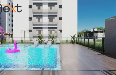 Apartamento com lazer de clube a poucos passos da praia do tabuleiro!