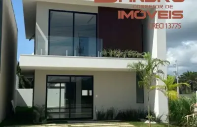 Casa em condomínio fechado com 3 quartos à venda no abrantes, camaçari , 140 m2 por r$ 780.000