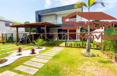 Casa em condomínio fechado com 4 quartos à venda no alphaville (abrantes), camaçari  por r$ 1.690.000