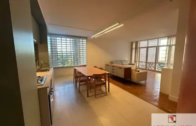 Alugo apartamento itaim bibi com 118 mts, 2 dormitórios, semi mobiliado, com varanda