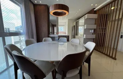 Apartamento a venda decorado e mobiliado com 3 suítes, 123 m2, 02 vagas de garagem no ed. salvatore residenziale no centro de balneário camboriú sc