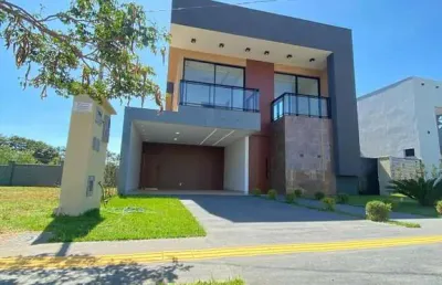 Casa em condomínio fechado com 4 quartos à venda na alameda dinamarca, 1, terras alpha residencial 2, senador canedo, 235 m2 por r$ 1.499.000