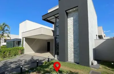 Casa térrea de luxo com 4 suítes e piscina no sol nascente