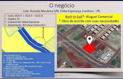 Terreno comercial para alugar na Avenida da Maratona, Jardim Olímpico, Londrina