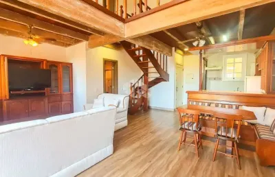 Apartamento duplex com garden mobiliado, com 1 dormitório e linda vista no moinhos de vento