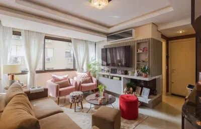 Apartamento com duas suítes, lareira e churrasqueira no petrópolis