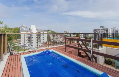 Cobertura no menino deus, com piscina e espaço gourmet com lareira