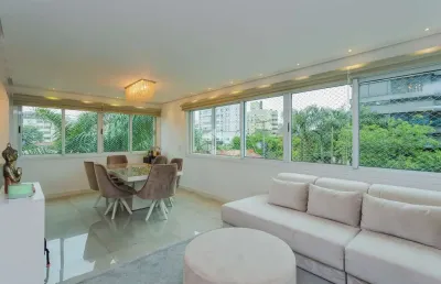 Apartamento 111m²,  3 suites, com duas vagas de garagem, mobiliado