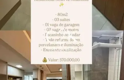 Apartamento reformado com armários, varanda e vista libre - parque amazônia